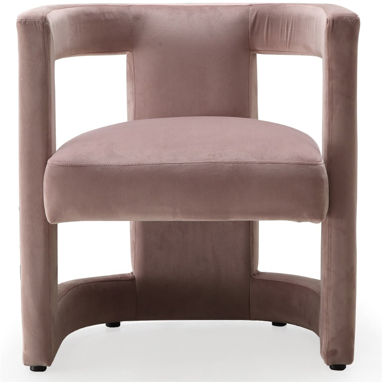 Meridian Furniture Blair Pink Velvet Accent Barrel Chair