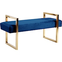 Olivia Navy Velvet Bench