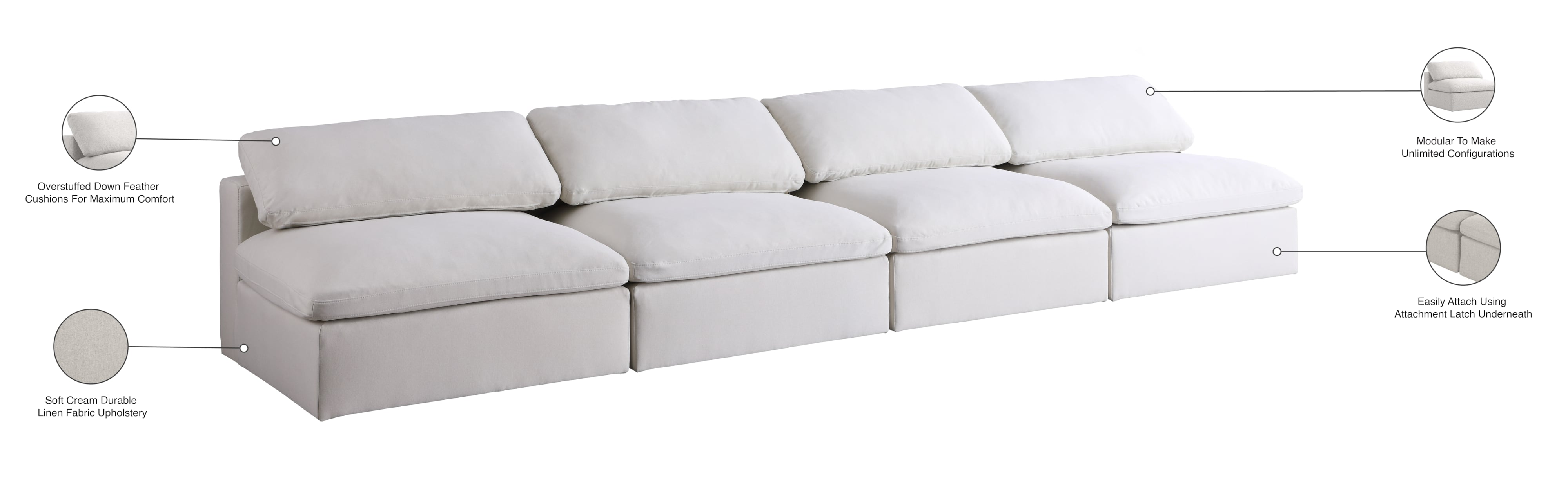 Serene linen store down couch