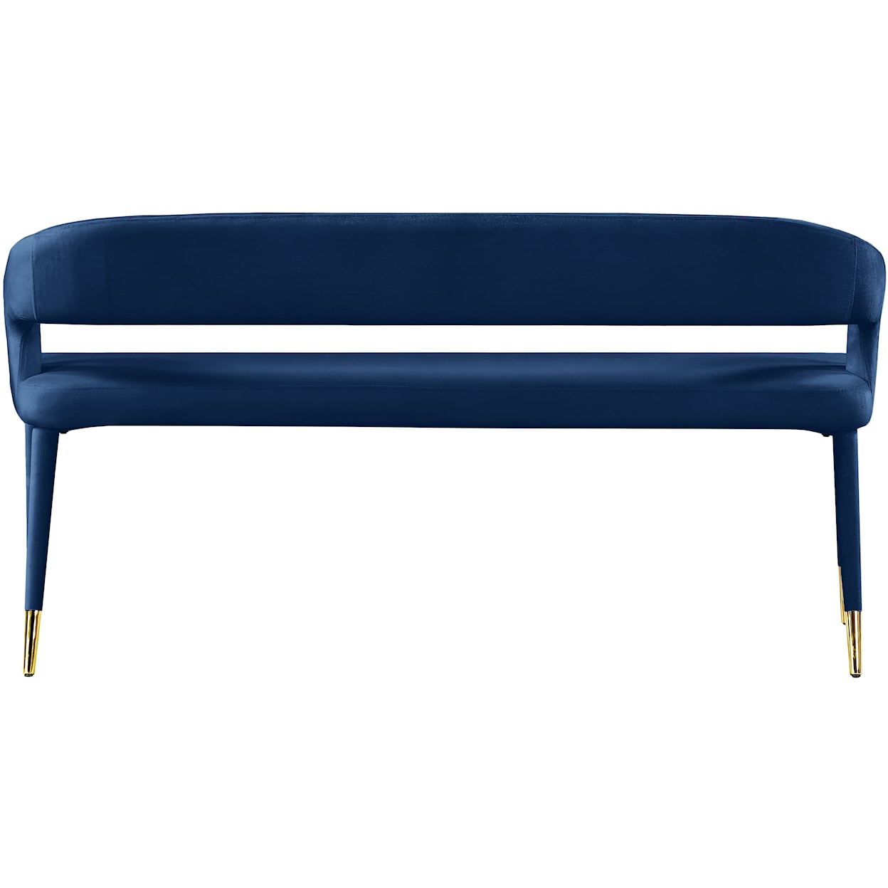 Meridian Furniture Destiny Upholstered Navy Velvet Bench