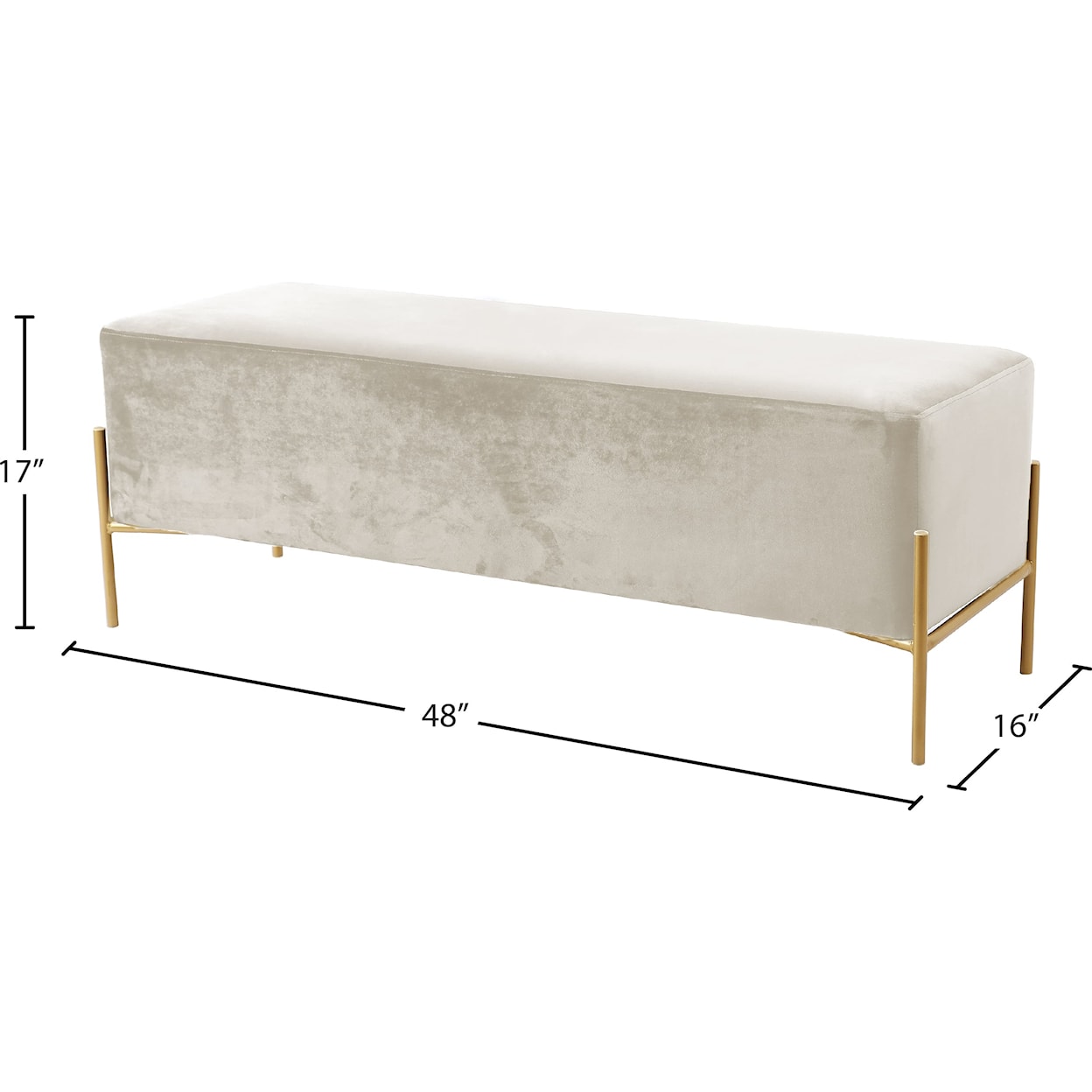 Meridian Furniture Isla Bench