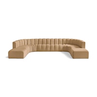 Arc Camel Velvet Modular Sofa