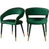 Meridian Furniture Destiny Upholstered Green Velvet Dining Chair