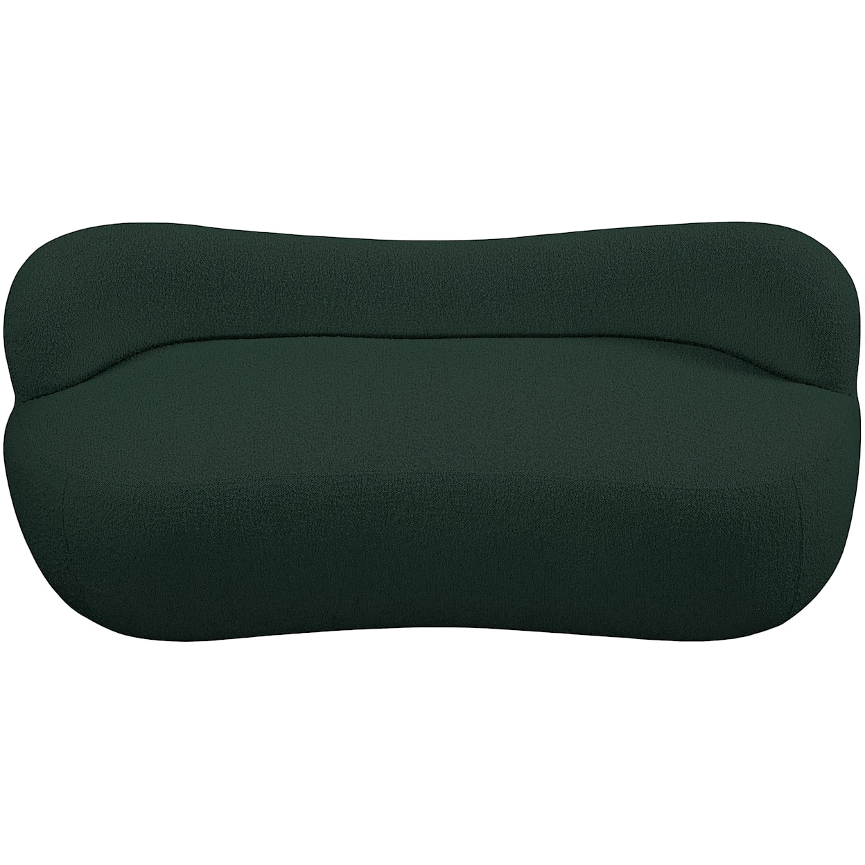 Meridian Furniture Flair Upholstered Green Boucle Fabric Bench