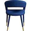 Meridian Furniture Destiny Upholstered Navy Velvet Dining Chair