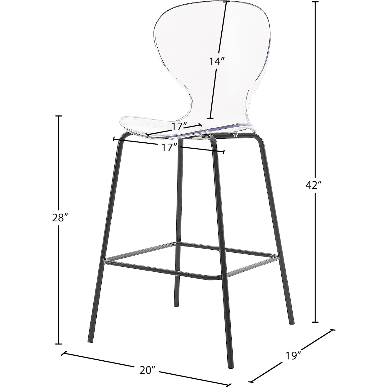 Meridian Furniture Clarion Stool