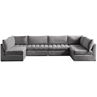 Jacob Grey Velvet Modular Sectional