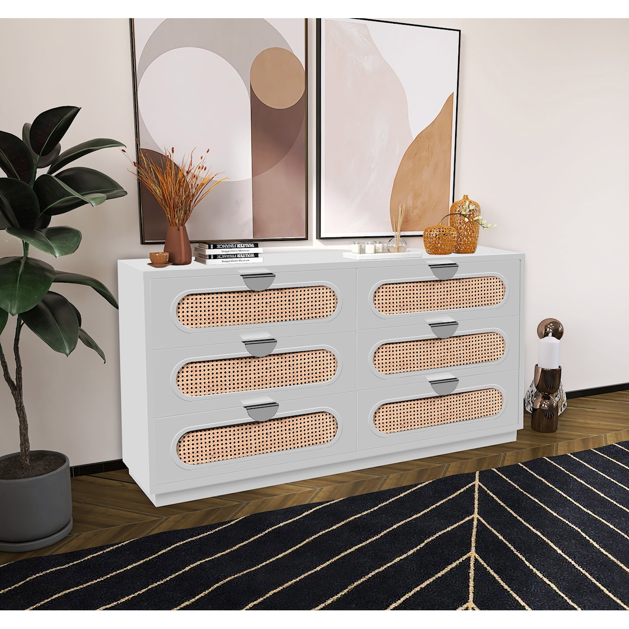 Meridian Furniture Cane Dresser