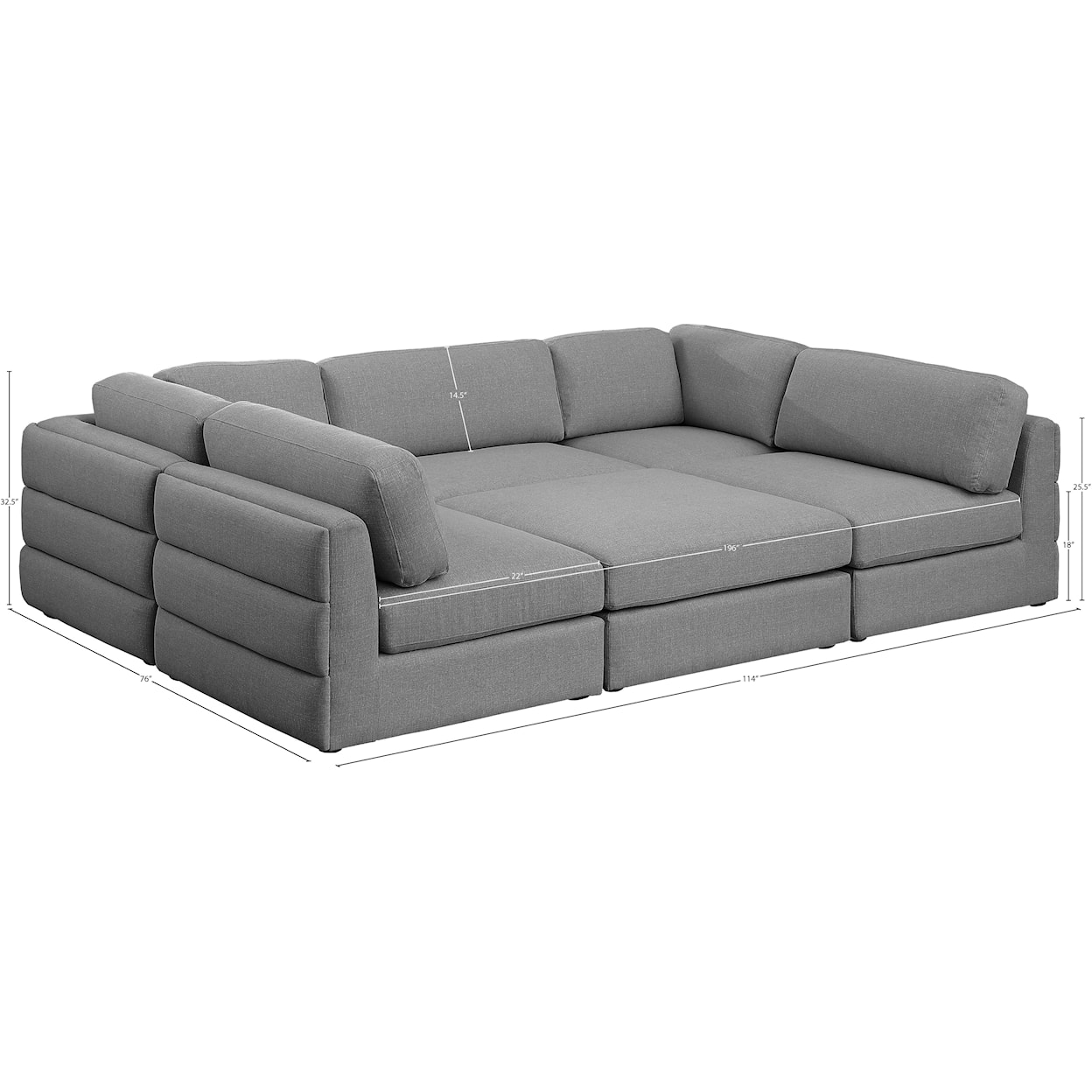 Meridian Furniture Beckham Modular Sectional