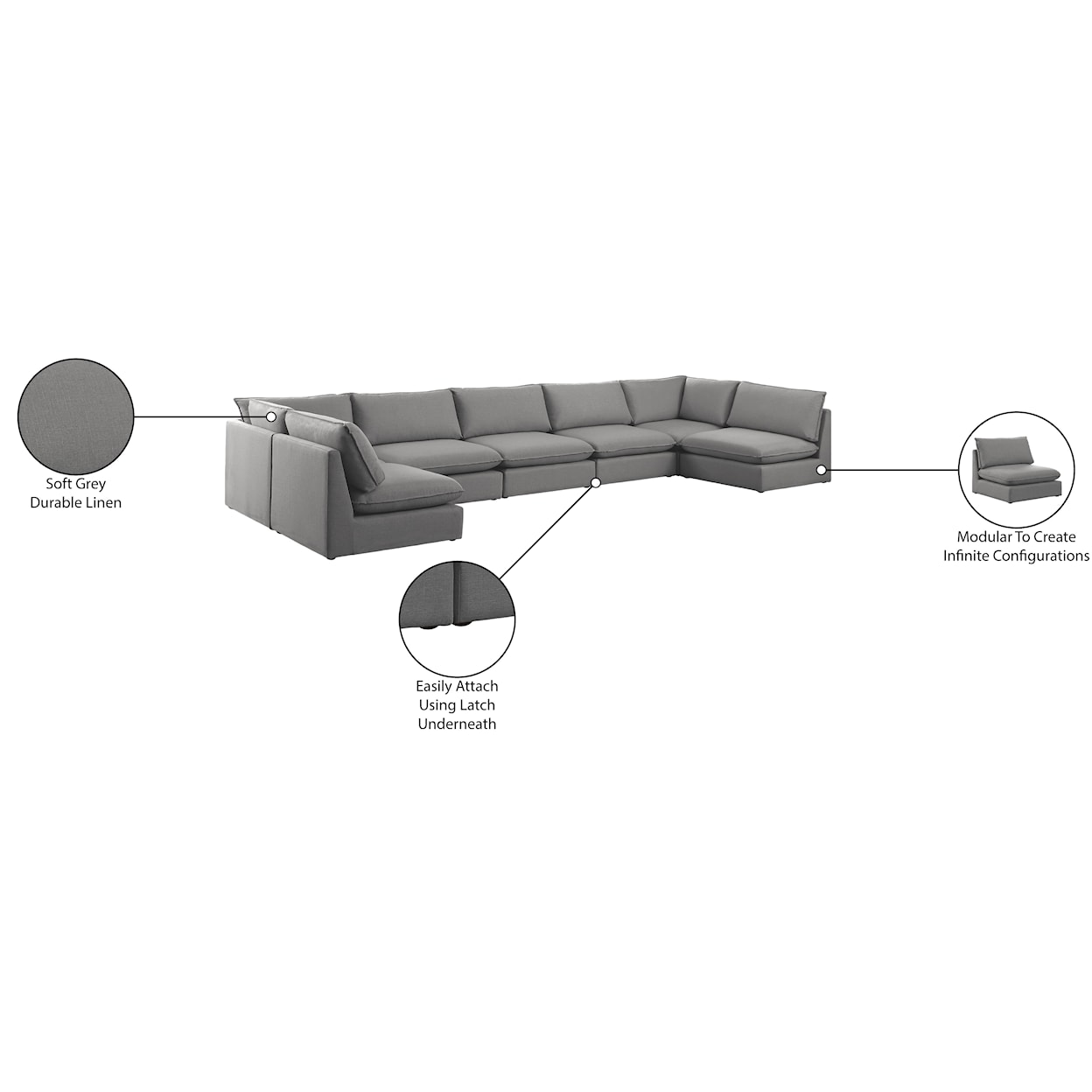 Meridian Furniture Mackenzie Modular Sectional