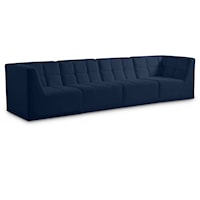 Relax Navy Velvet Modular Sofa
