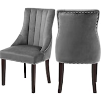 Oxford Grey Velvet Dining Chair