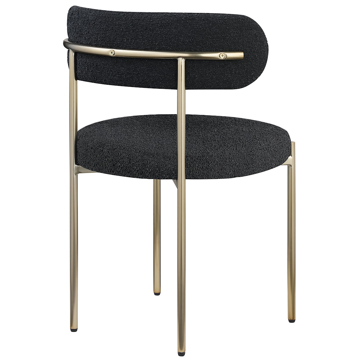 Meridian Furniture Beacon Fabric Dining Chair with Brass Iron Frame