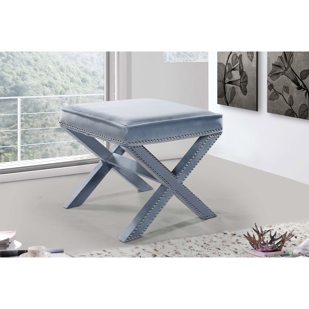 Meridian Furniture Nixon Ottoman/Bench