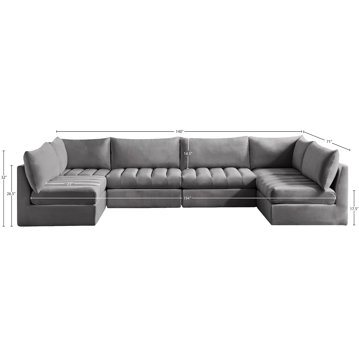 Meridian Furniture Jacob Modular Sectional