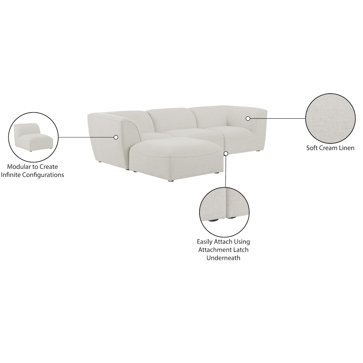 Meridian Furniture Miramar Modular Sectional