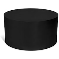 Contemporary Cylinder Coffee Table Matte Black