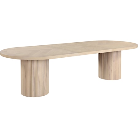 White Oak Dining Table with Table Leaves