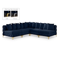 Tremblay Navy Velvet Modular Sectional