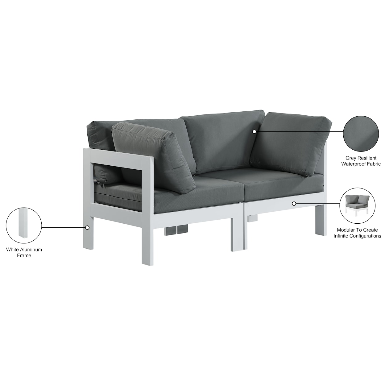 Meridian Furniture Nizuc Modular Sofa