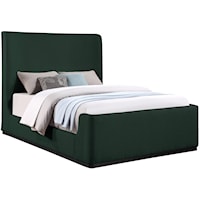Oliver Green Boucle Fabric Full Bed (3 Boxes)