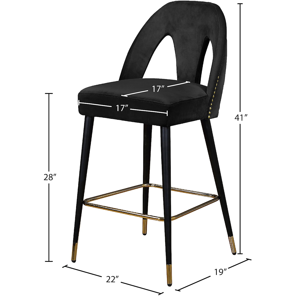 Meridian Furniture Akoya Stool