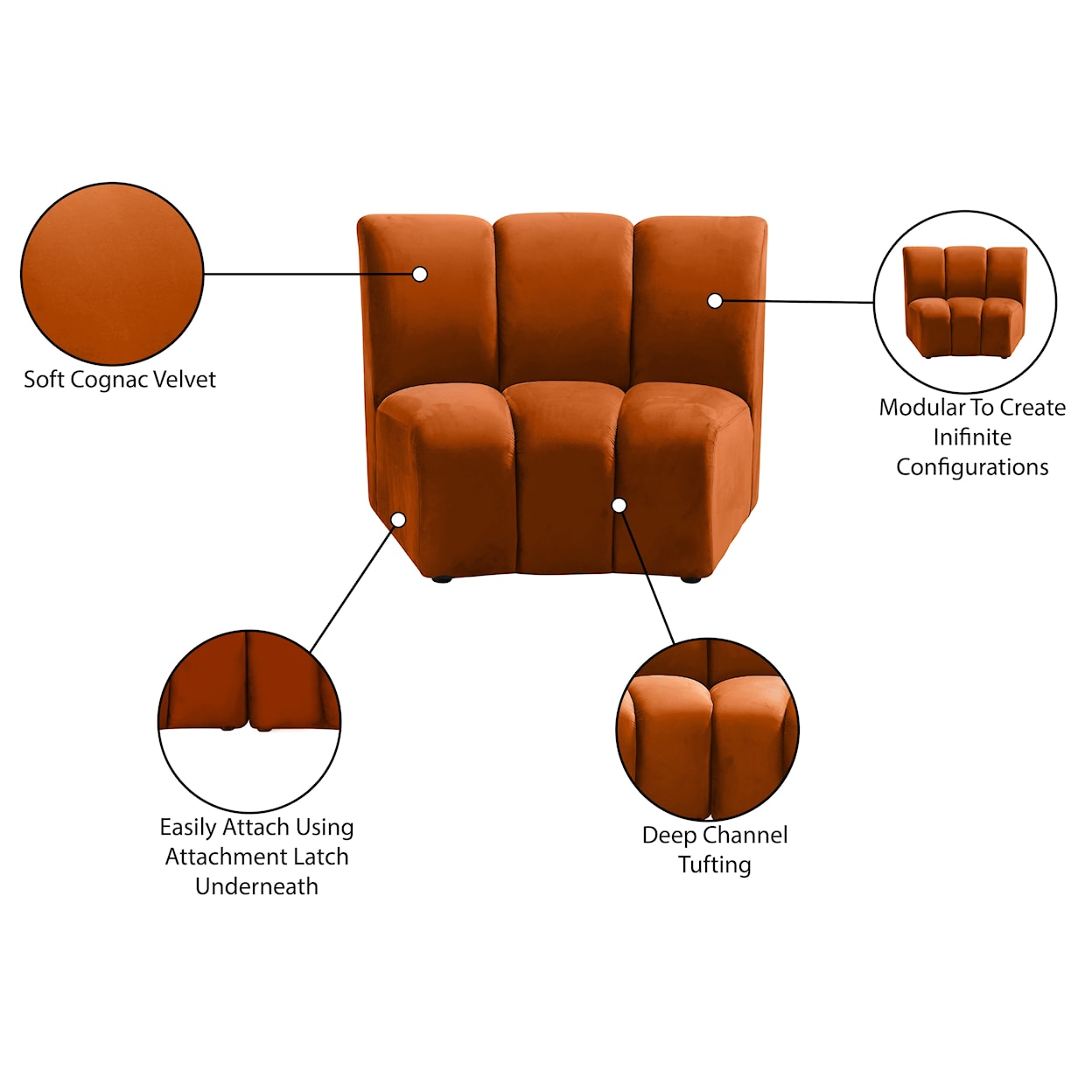 Meridian Furniture Infinity Modular Chair