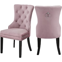 Nikki Pink Velvet Dining Chair