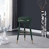 Meridian Furniture Coral Upholstered Boucle Fabric Swivel Bar Stool