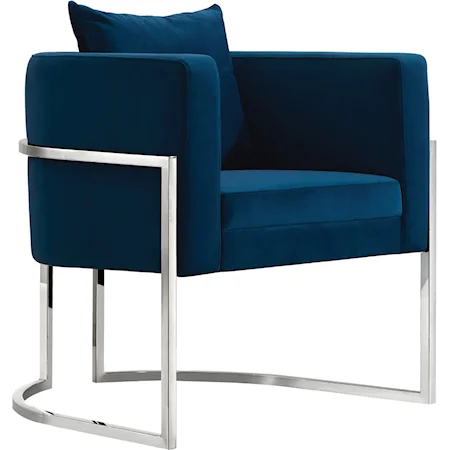 Pippa Navy Velvet Accent Chair