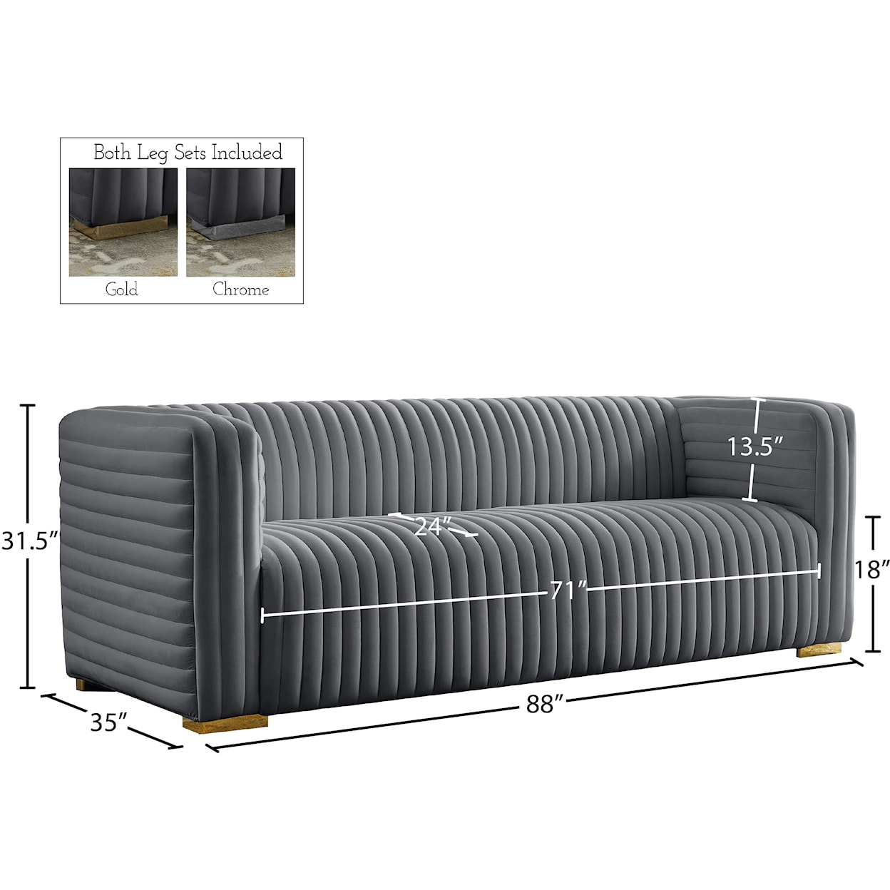 Meridian Furniture Ravish Sofa