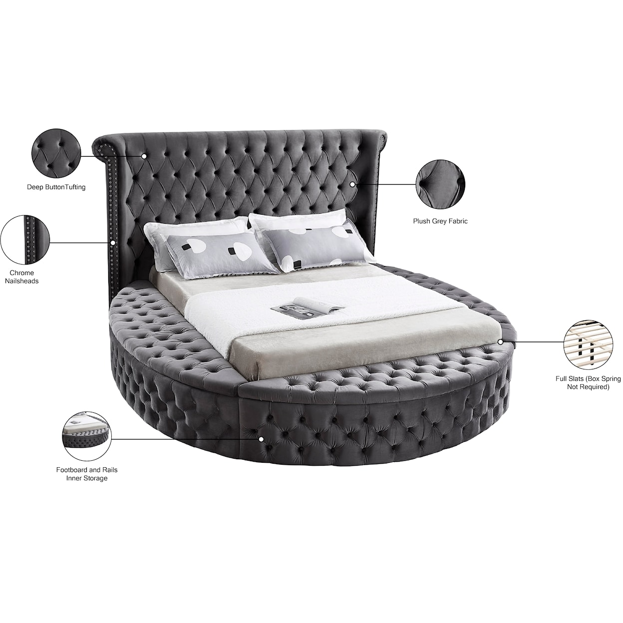 Meridian Furniture Luxus Queen Bed (3 Boxes)