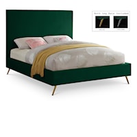 Jasmine Green Velvet Full Bed
