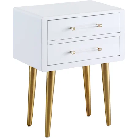 Contemporary Side Table with 2-Drawers