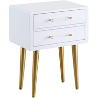 Contemporary Side Table with 2-Drawers