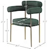 Meridian Furniture Blake Fabric Dining Chair with Brass Iron Frame