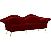 Lips Red Velvet Sofa