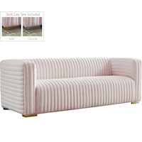 Ravish Pink Velvet Sofa