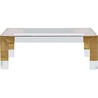 Contemporary Casper Coffee Table Gold Stainless Steel