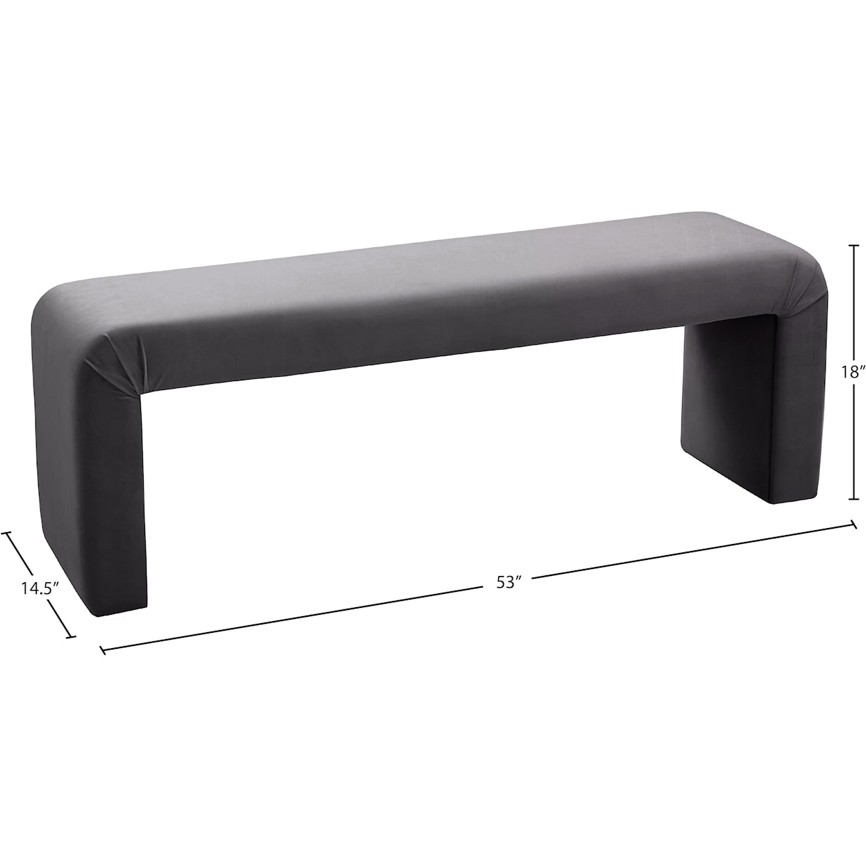 Meridian Furniture Minimalist Bench