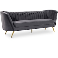 Margo Grey Velvet Sofa