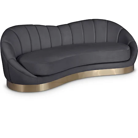 Shelly Grey Velvet Sofa