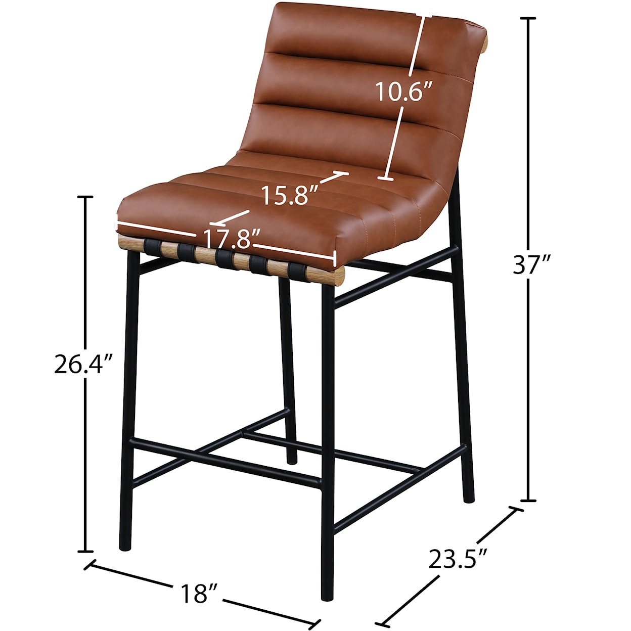 Meridian Furniture Burke Counter Stool