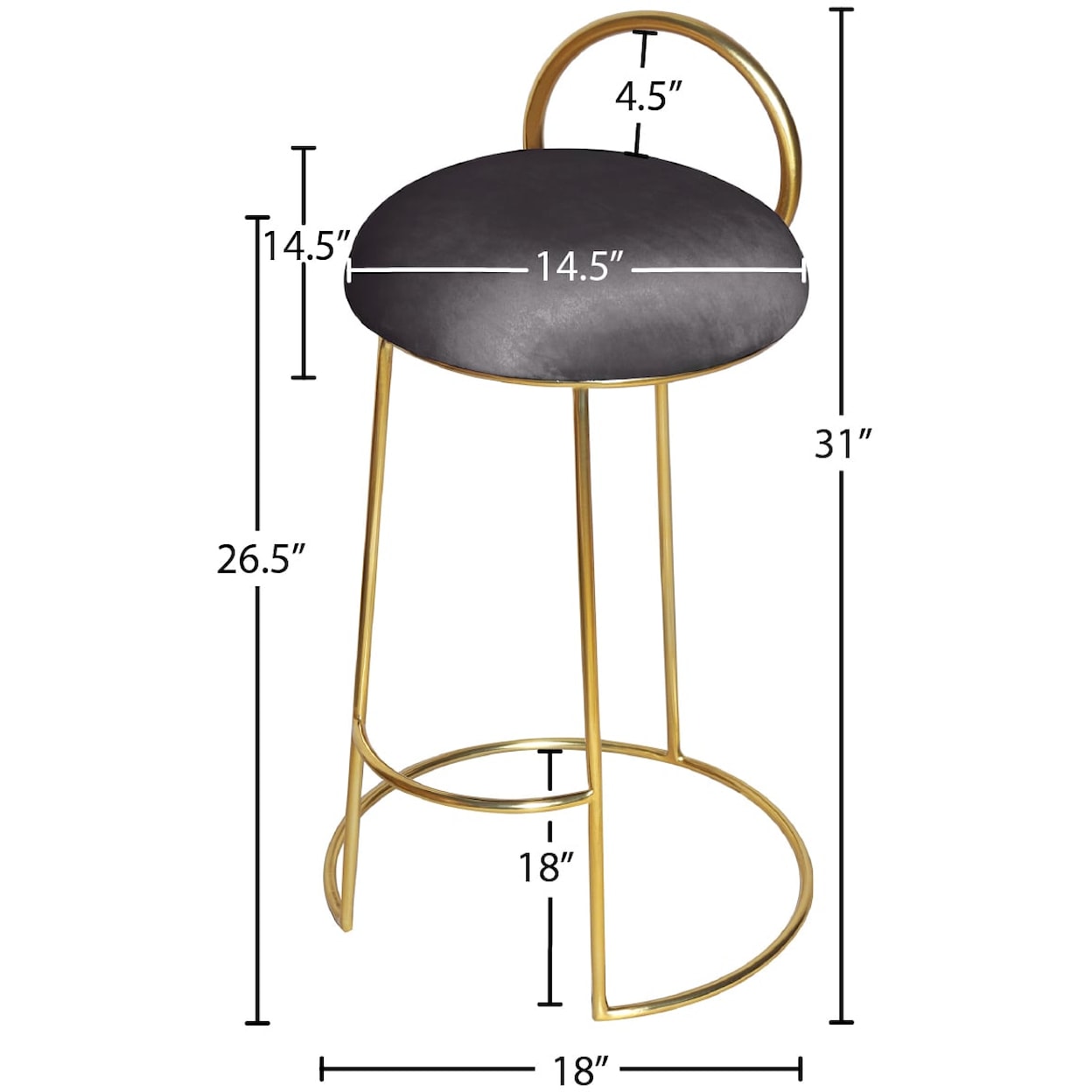 Meridian Furniture Ring Counter Stool