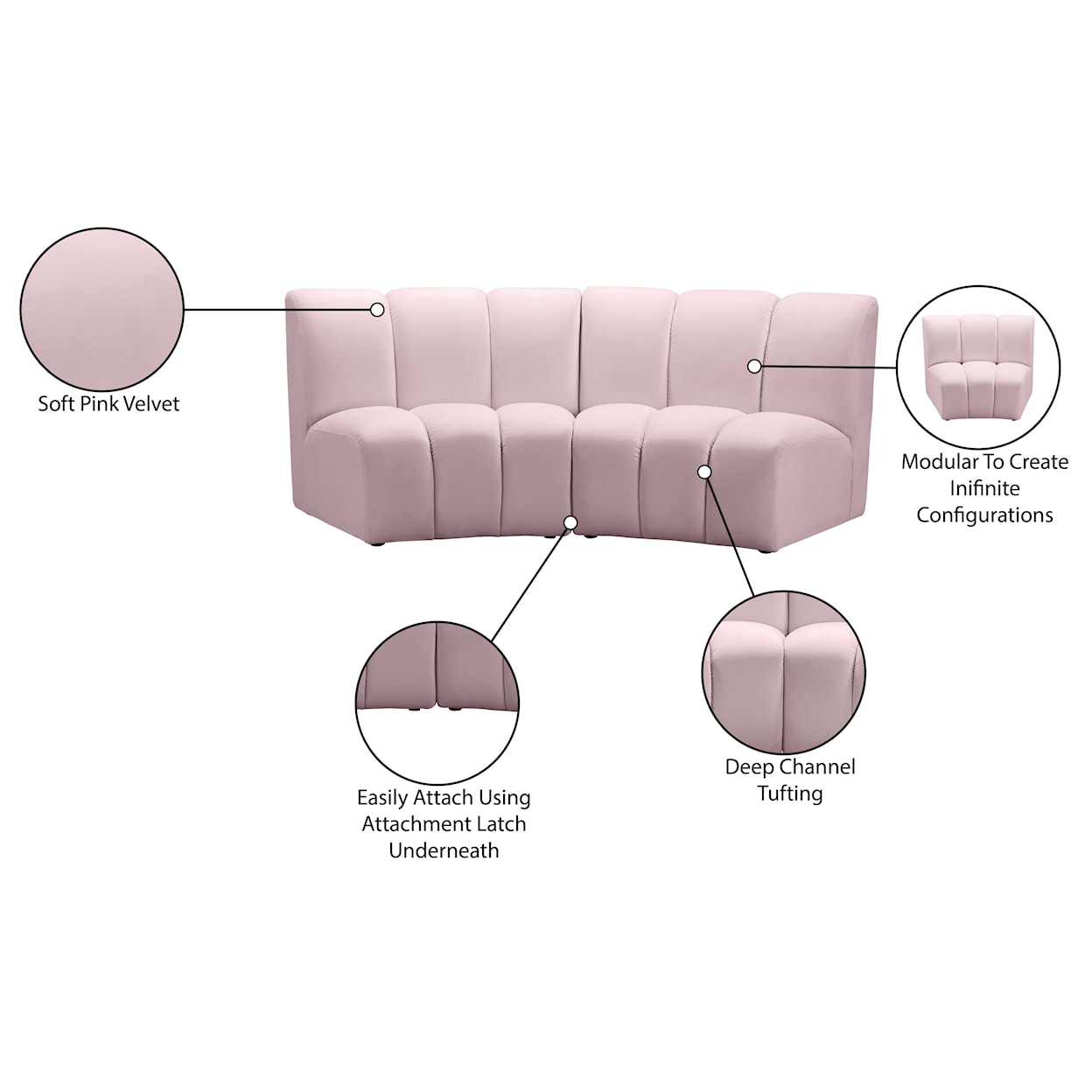 Meridian Furniture Infinity 2pc. Modular Sectional