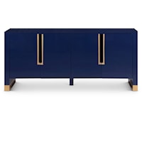 Contemporary Navy Blue Sideboard with Storage