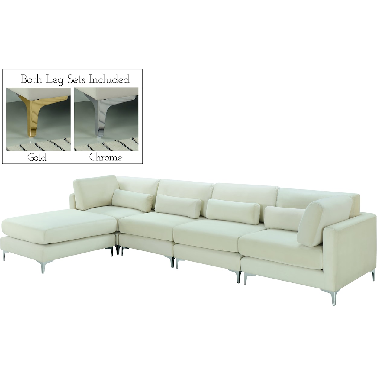 Meridian Furniture Julia Modular Sectional (5 Boxes)