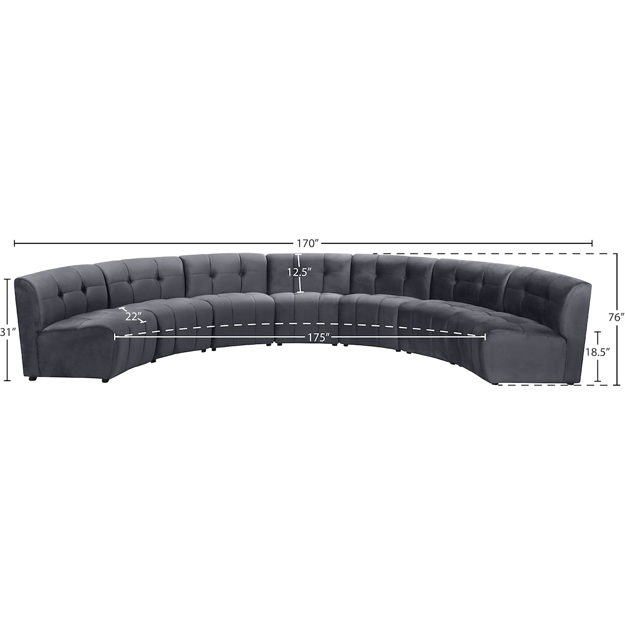 Meridian Furniture Limitless 7pc. Modular Sectional