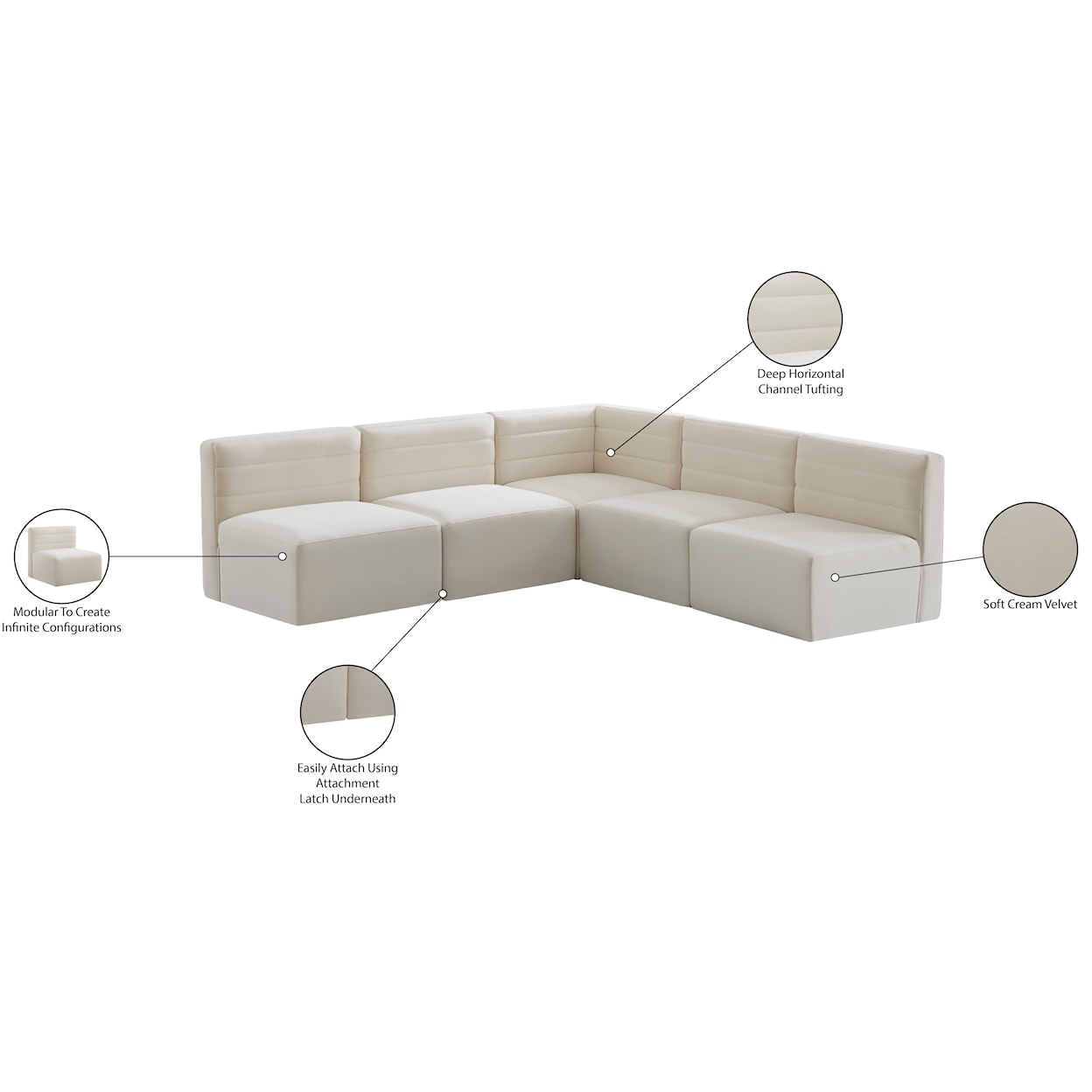 Meridian Furniture Quincy Modular Sectional