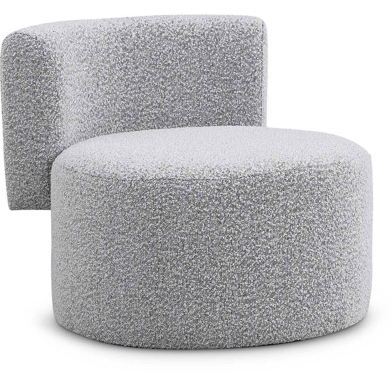 Meridian Furniture Como Upholstered Grey Boucle Fabric Accent Chair